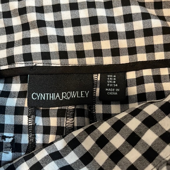 Cynthia Rowley gingham paper bag skirt size 4 - Picture 2 of 7
